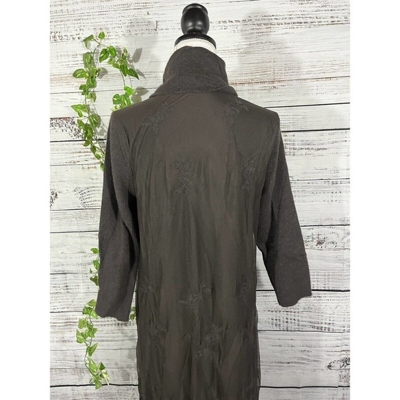 Sundance Dress sz Medium Brown Rabbit Hair Lace Sequins Knee Modest Midi Boho - Picture 12 of 14